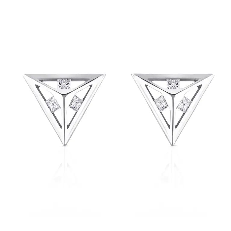 princess diamonds pave earrings