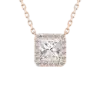 atara diamond princess cut pendant 24k gold