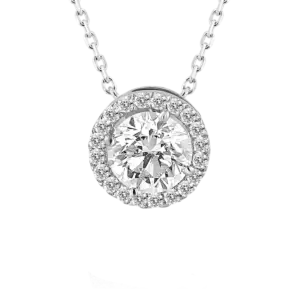 ailana round diamond pendant necklace