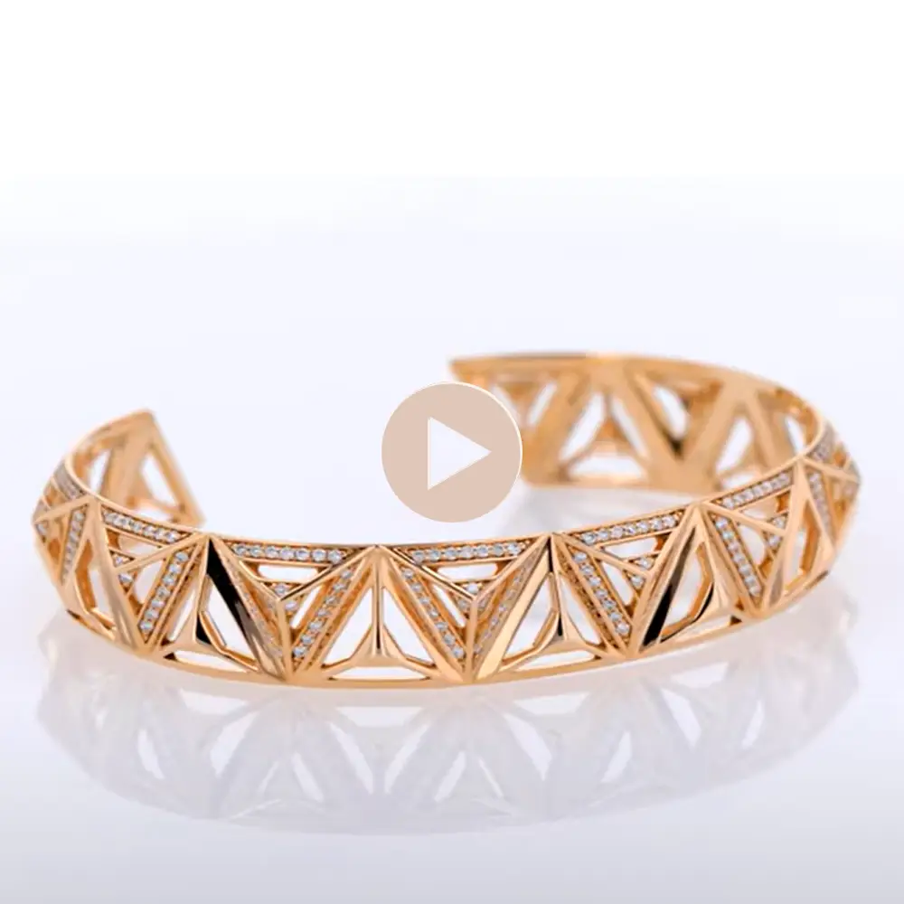 diamond and gold bangle,bold look,confident woman jewelry,latalia by Nohma Design